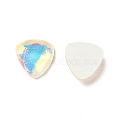 Flat Back Resin Rhinestone Cabochons, Nail Art Decoration Accessories, Faceted, Triangle, Colorful, 6x6x2mm(MRMJ-T047-07F)