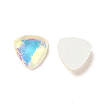 Flat Back Resin Rhinestone Cabochons, Nail Art Decoration Accessories, Faceted, Triangle, Colorful, 6x6x2mm