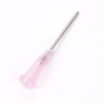 Plastic Fluid Precision Blunt Needle Dispense Tips, Pink, 7.5x6.5x42mm, Inner Diameter: 4mm, Pin: 1.2mm