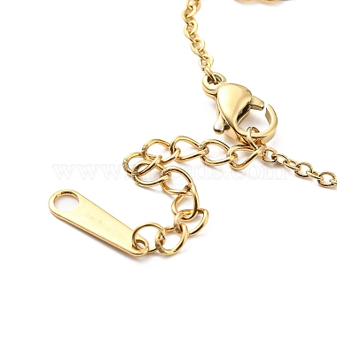 304 bracelet chaîne à maillons cœur en acier inoxydable pour femme(BJEW-B064-08G)-3