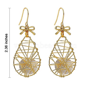 boucles d'oreilles pendantes en fer en forme de larme écologique(EJEW-PH01401-03)-7