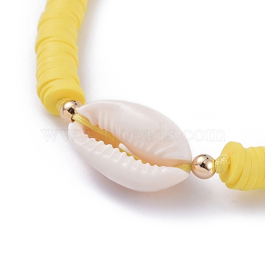 Handmade Polymer Clay Heishi Beads Braided Beaded Necklaces(NJEW-JN02724)-4