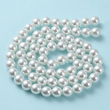 Backen gemalt pearlized Glasperlen runden Perle Stränge(X-HY-Q003-12mm-01)-3