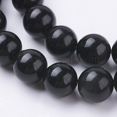 Natural Obsidian Beads Strands(X-G-G099-10mm-24)-3