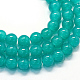 Chapelets de perles rondes en verre imitation jade peint(X-DGLA-Q021-6mm-07)-1