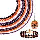 Pandahall 12 Strands 12 Style Halloween Theme Transparent Glass Beads Strands(GLAA-TA0001-42)-1