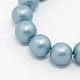 Runde Schale Perle frosted Str&auml;nge(X-BSHE-I002-6mm-323)-1