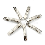 Iron Hair Barrette Findings, French Hair Clip Findings, Platinum Color, about 50mm long, 6mm wide(PJH1014Y)