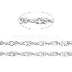 Tarnish Resistant 304 Stainless Steel Singapore Chains, Water Wave Chains, Soldered, with Spool, Faceted, Stainless Steel Color, 2mm, about 32.8 Feet(10m)/roll(CHS-H007-12P)