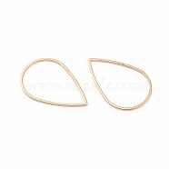 304 Stainless Steel Linking Rings, Teardrop, for Jewelry Making, Keychain DIY Craft, Real 18K Gold Plated, 25.5x16.5x0.8mm, Inner Diameter: 23.5x15.5mm(X-STAS-CJC0001-20B-G)