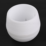 Plastic Plant Pots, Seedling Nursery Transplanting Planter, for Garden Office and Balcony Decoration, Column, White, 79.5x65mm, Inner Diameter: 57mm(AJEW-I055-01F)