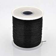 Flat Elastic Crystal String, Elastic Beading Thread, for Stretch Bracelet Making, Black, 0.5mm, about 546.8 yards(500m)/roll(EW-J002-0.5mm-10)