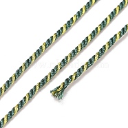 Polycotton Filigree Cord, Braided Rope, with Plastic Reel, for Wall Hanging, Crafts, Gift Wrapping, Teal, 1.2mm, about 27.34 Yards(25m)/Roll(OCOR-E027-02B-11)