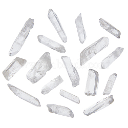 Nbeads 100G Natural Quartz Crystal Beads, Rock Crystal Beads, Nuggets, No Hole/Undrilled, for Wire Wrapped Pendant Making, 15~40x4~12x3~10mm(G-NB0003-99)
