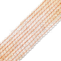 Natural Citrine Beads Strands, Faceted, Round, 2mm, Hole: 0.5mm, about 215pcs/strand, 15.16''~15.55''(38.5~39.5cm)(G-P457-A01-22)