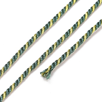 Polycotton Filigree Cord, Braided Rope, with Plastic Reel, for Wall Hanging, Crafts, Gift Wrapping, Teal, 1.2mm, about 27.34 Yards(25m)/Roll