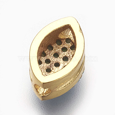 Brass Micro Pave Cubic Zirconia Beads(ZIRC-E152-12G-RS)-2