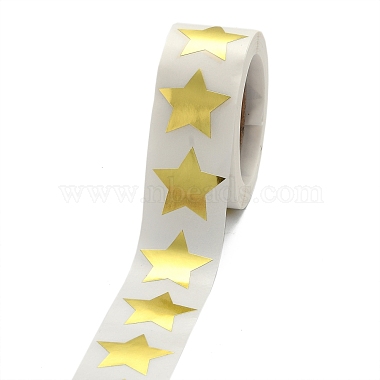 Металлическая фольга в форме звезды бумажные наклейки(X-DIY-E023-03)-3