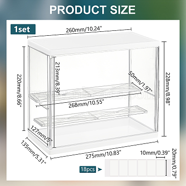 Assembled Rectangle Acrylic Action Figures Display Boxes(ODIS-WH0017-096B)-2