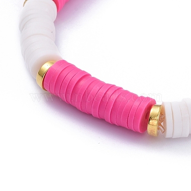 Handgemachte Polymer Clay heishi Perlen Stretch Armbänder(BJEW-JB05091-02)-2
