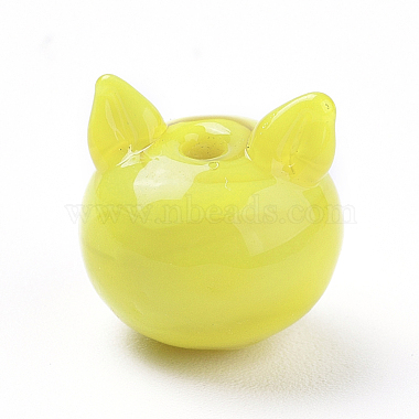 Бусы лэмпворк котенок ручной работы(LAMP-I020-04)-3