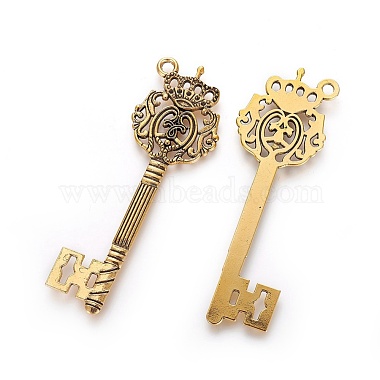 Tibetan Style Zinc Alloy Key Big Pendants(PALLOY-EA10926Y-AG-NF)-2