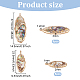 Benecreat 10piezas 2 estilos de colgantes de concha de paua de abulón de resina(FIND-BC0004-61)-2