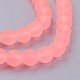 Light Salmon Frosted Round Transparent Glass Bead Strands(X-GLAA-S031-6mm-28)-1