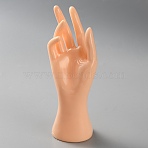 Plastic Mannequin Hand Display, Jewelry Bracelet Necklace Ring Glove Stand Holder, PeachPuff, 8x7.15x22cm(ODIS-WH0080-16A)