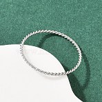 304 Stainless Steel Finger Rings for Women, Twisted Ring, Stainless Steel Color, 1mm,US Size 8 1/4(18.3mm)(RJEW-K301-08C-P)