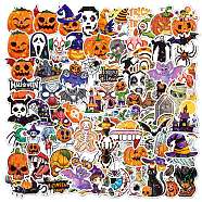 Halloween Themed Laser Style PVC Sticker Labels, Self-adhesive Decals, for Suitcase, Skateboard, Refrigerator, Helmet, Mobile Phone Shell, Colorful, 60~80mm, 100pcs/set(HAWE-PW0001-054L)