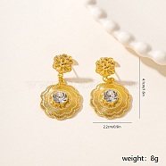Vintage Exaggerated Metal Flower Heart Earrings for Party Wedding.(BS9108-1)