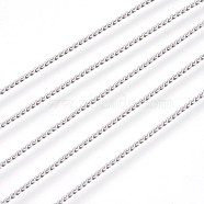 304 Stainless Steel Chains, Soldered, Stainless Steel Color, 1mm(CHS-L017-03P)