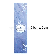 Starry Sky Theeme Handmade Soap Paper Tag, Both Sides Coated Art Paper Tape with Tectorial Membrane, for Soap Packaging, Rectangle with Word Natural HANDMADE May you come into a good fortune!, Light Sky Blue, 210x50mm(DIY-WH0243-382)