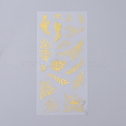 Waterproof Self Adhesive Hot Stamping Stickers Sets, DIY Hand Account Photo Album Decoration Sticker, Plants Pattern, 17.6x8.6x0.01cm(DIY-L030-07A)