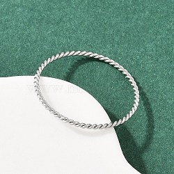 304 Stainless Steel Finger Rings for Women, Twisted Ring, Stainless Steel Color, 1mm,US Size 8 1/4(18.3mm)(RJEW-K301-08C-P)