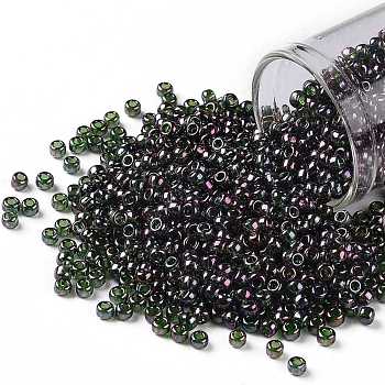 TOHO Round Seed Beads, Japanese Seed Beads, (326) Gold Luster Orion, 8/0, 3mm, Hole: 1mm, about 222pcs/bottle, 10g/bottle