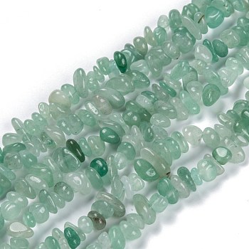 Natural Green Aventurine Beads Strands, Chip, Grade AB, 3~16x3~8mm, Hole: 0.7mm, 32.28''(82cm)