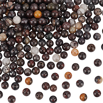 5 Strands Natural Brecciated Jasper Beads Strands, Round, 6mm, Hole: 0.8mm, about 61pcs/strand, 14.96''(38cm)