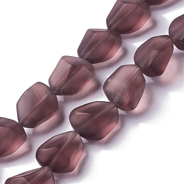 Purple Nuggets Glass Beads