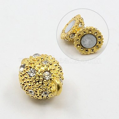 Alloy Rhinestone Magnetic Clasps with Loops(RB-H116-3-M)-3