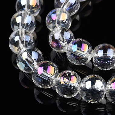 Electroplate Transparent Glass Beads Strands(GLAA-T032-T8mm-AB13)-4