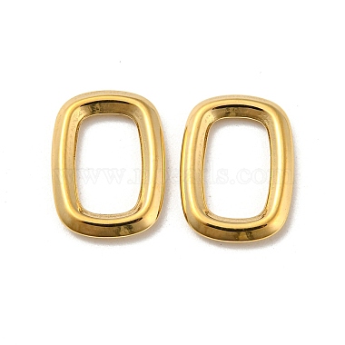 Real 14K Gold Plated Rectangle 304 Stainless Steel Linking Rings