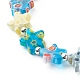 Bracelet extensible de perles de lampwork millefiori fait à la main pour les femmes adolescentes(BJEW-JB06847-02)-5