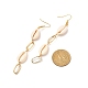 Natural Shell with Oval Ring Dangle Earrings for Girl Women(EJEW-JE04662)-4