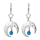Antique Silver Alloy Star & Moon Dangle Earrings(EJEW-JE05637-04)-1