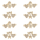 SUPERFINDINGS 8Pcs 2 Style  Brass Micro Pave Clear Cubic Zirconia Links Connectors(ZIRC-FH0001-24)-1