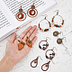 6 Pairs 6 Style Flower & Ring & Teardrop & Leaf Alloy Dangle Earrings Sets with Enamel(EJEW-FI0001-62)-3