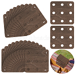 Wood Sewing Tool, Coconut Brown, Square, 5.5x5.5x0.2cm, Hole: 6mm, 24pcs(TOOL-GA0001-98D-01)