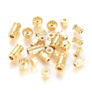 Brass Beads, Long-Lasting Plated, Mixed Shapes, Real 18K Gold Plated, 3~10x4~6.5x3~6.5mm, Hole: 1.4~3mm(KK-G389-44G)